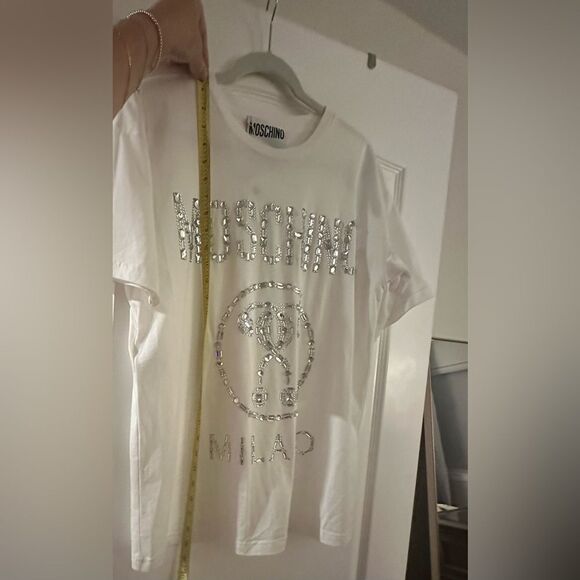 MOSCHINO - oversized tee with rhinestones - size XS ✨NWT✨ - Picture 14 of 15